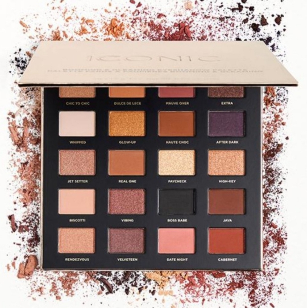 🕯 ICONIC London 20 Shade Eyeshadow Palette | New | Neutral, Matte & Shimmer